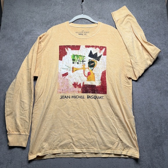 Jean-Michel Basquiat T Shirt Graphic Long Sleeve Mens XL Art Jazz Music Trumpet - Picture 2 of 8